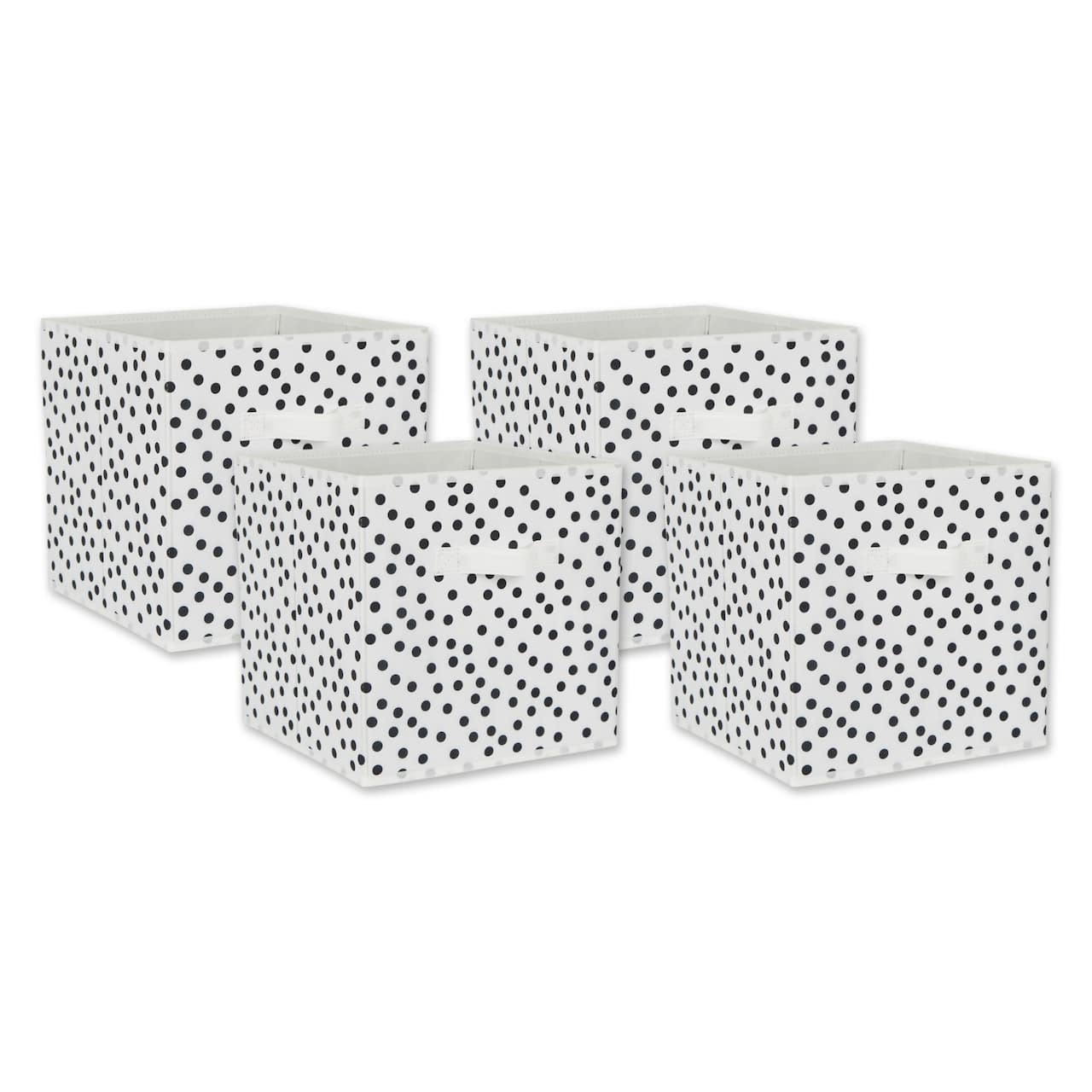 DII&#xAE; 11&#x22; Nonwoven Polyester Small Dots Storage Cubes, 4ct.